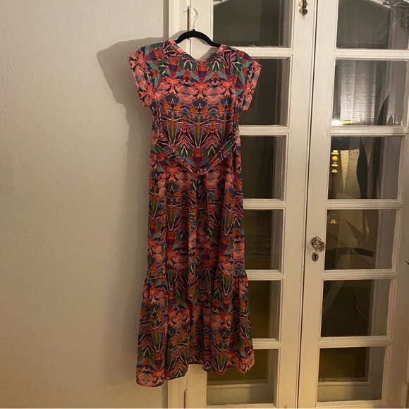 Anthropologie Vanessa Virginia Beaded Mural Maxi Dress - Picture 6 of 9